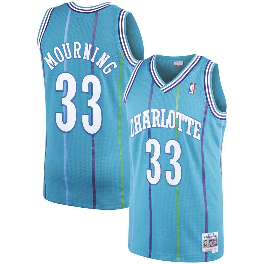 Men’s Alonzo Mourning Charlotte Hornets 1992-93 Swingman product image 1