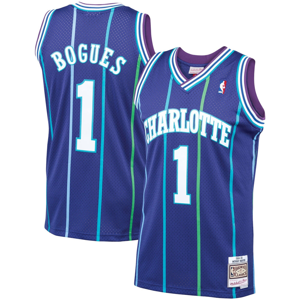 Men’s Muggsy Bogues Charlotte Hornets 1994-95 Purple product image 1