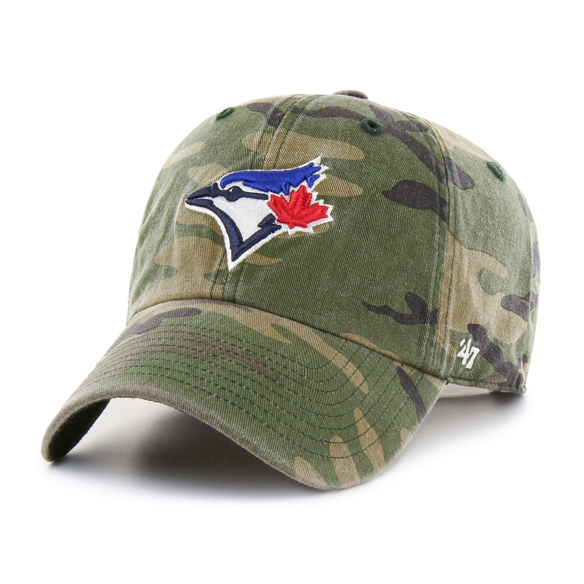 Toronto Blue Jays MLB 47 Brand Men Camo Clean Up Adjustable Hat product image 1, provided for visual reference and product