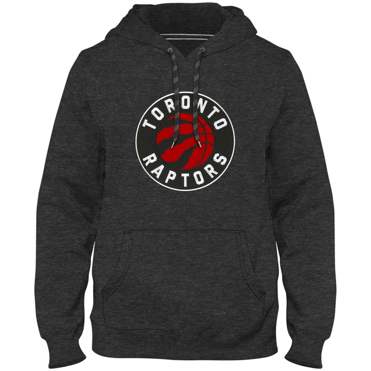 Toronto Raptors NBA Bulletin Men Charcoal Express Twill Logo Hoodie product image 1, provided for visual reference and