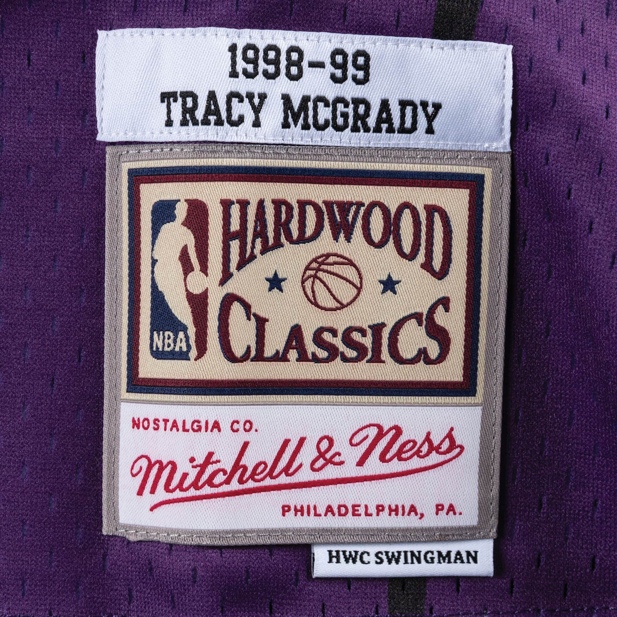 Tracy McGrady Toronto Raptors NBA Mitchell & Ness Men Purple 1998-99 Hardwood Classics Swingman Jersey product image 3,