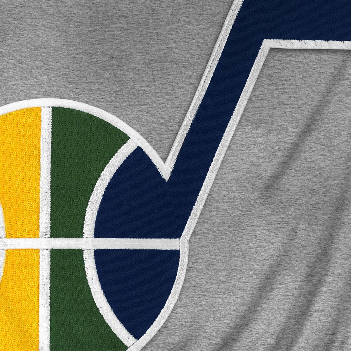 Utah Jazz NBA Bulletin Men Athletic Grey Express Twill Logo Hoodie product image 3, provided for visual reference and