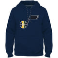 Utah Jazz NBA Bulletin Men Navy Express Twill Logo Hoodie product image 1, provided for visual reference and product detail