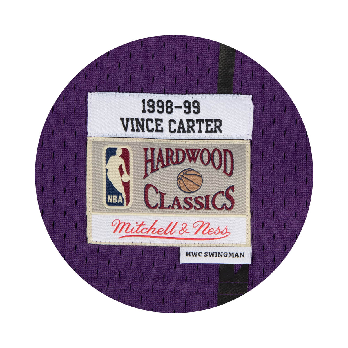 Vince Carter Toronto Raptors NBA Mitchell & Ness Men Purple 1998-99 Hardwood Classics Swingman Jersey product image 3,
