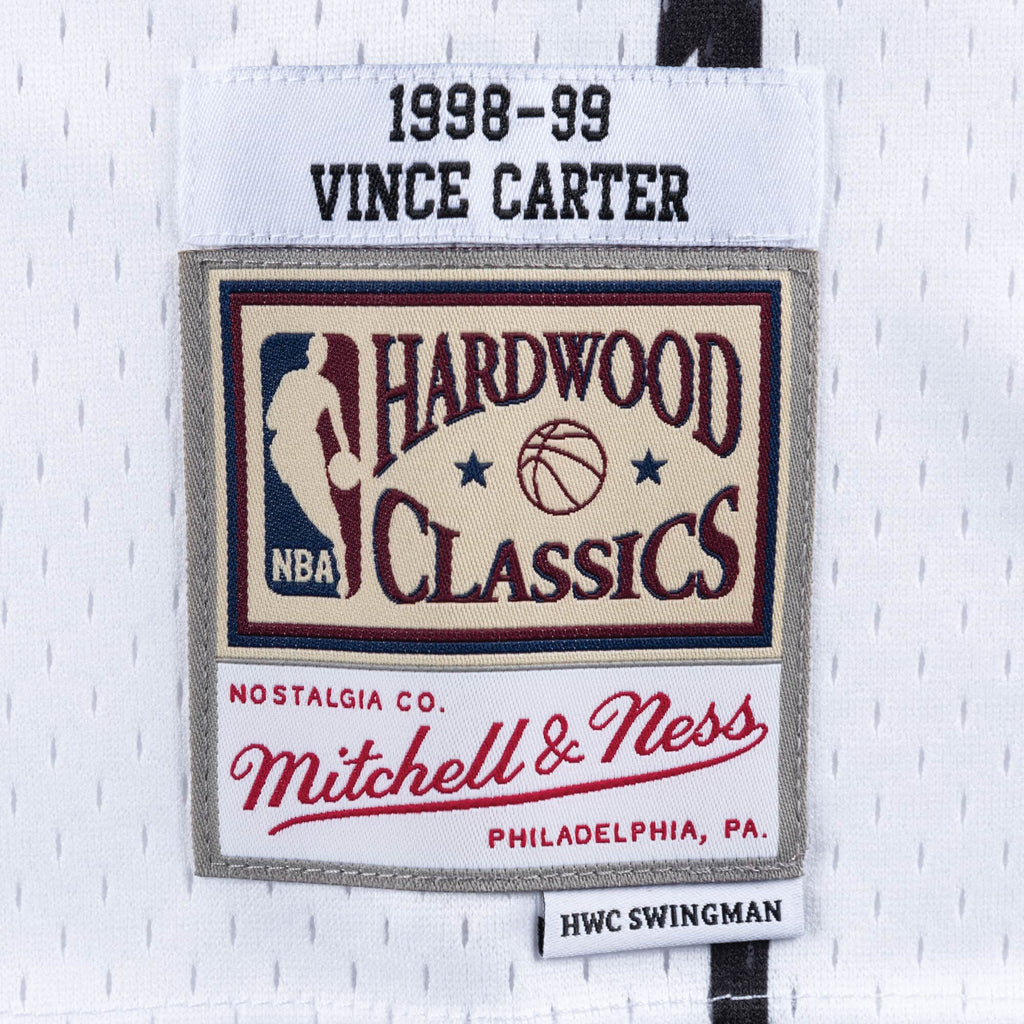 Vince Carter Toronto Raptors NBA Mitchell & Ness Men White 1998-99 Hardwood Classics Swingman Jersey product image 3,